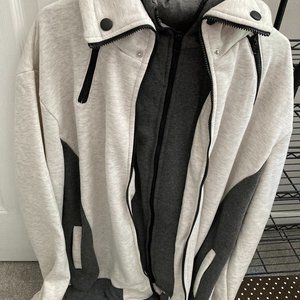 Local Mode Mens Jacket with Hood L Gray